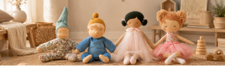 Premières poupées en tissu